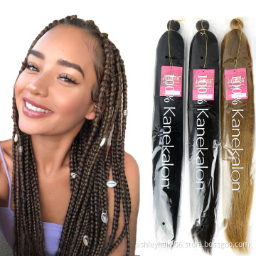 Julianna 100% Kanekalon private label 52" pre-stretched braid synthetic ombre easy prestreched pre stretched braiding hair
